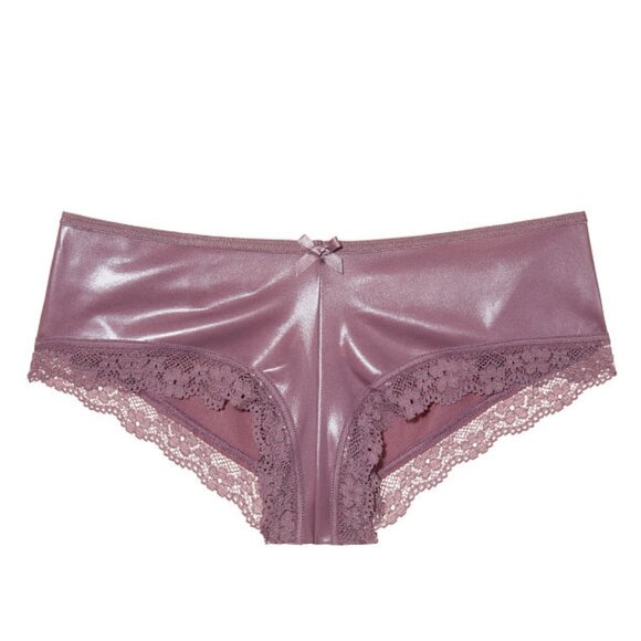 Victoria's Secret Faux leather cheeky panty wine color size Small - Picture 3 of 4